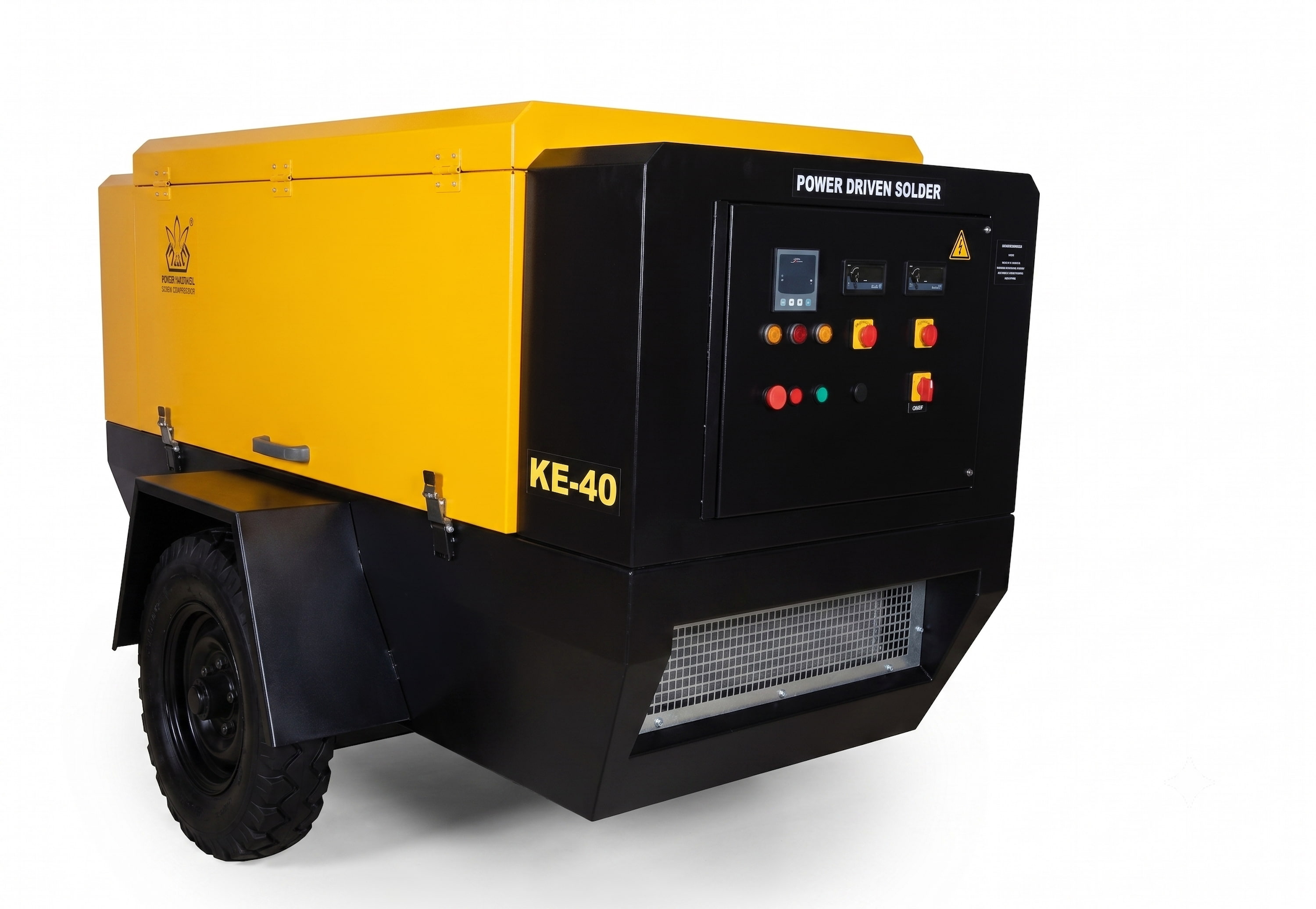 Portable diesel engine driven air compressor